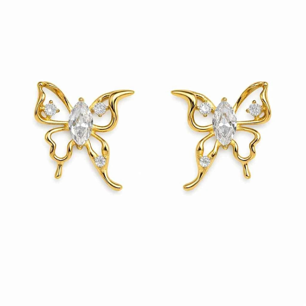 Ethereal Marquise Butterfly Openwork Studs