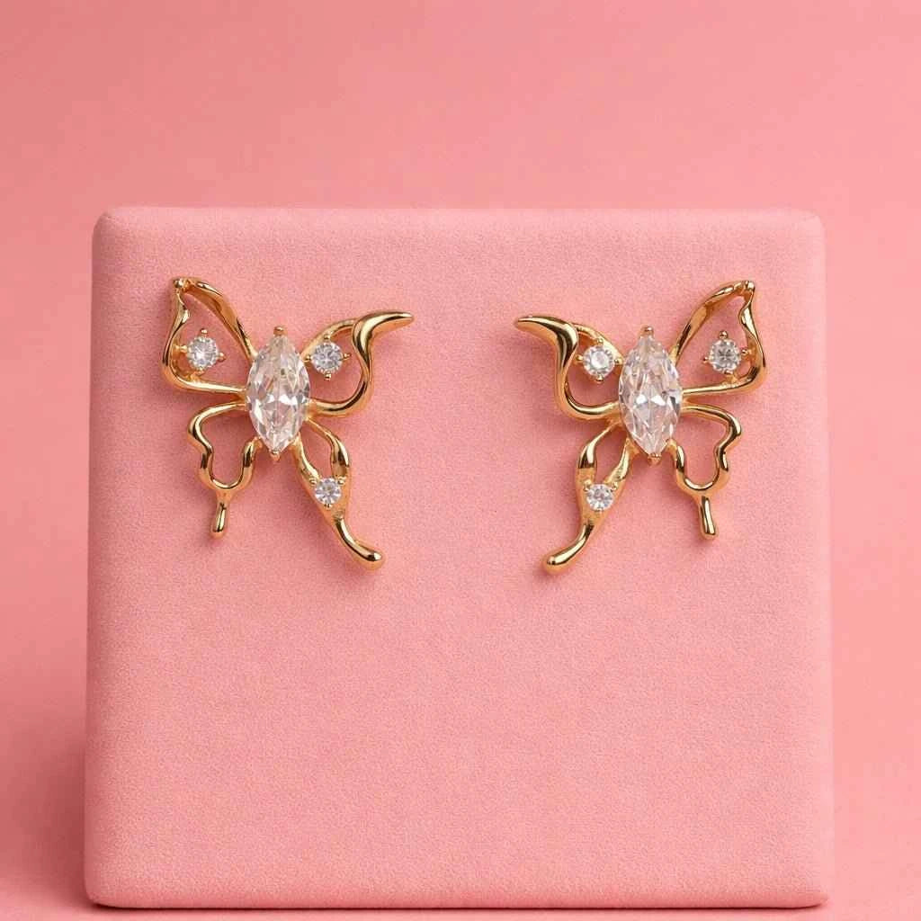 Ethereal Marquise Butterfly Openwork Studs