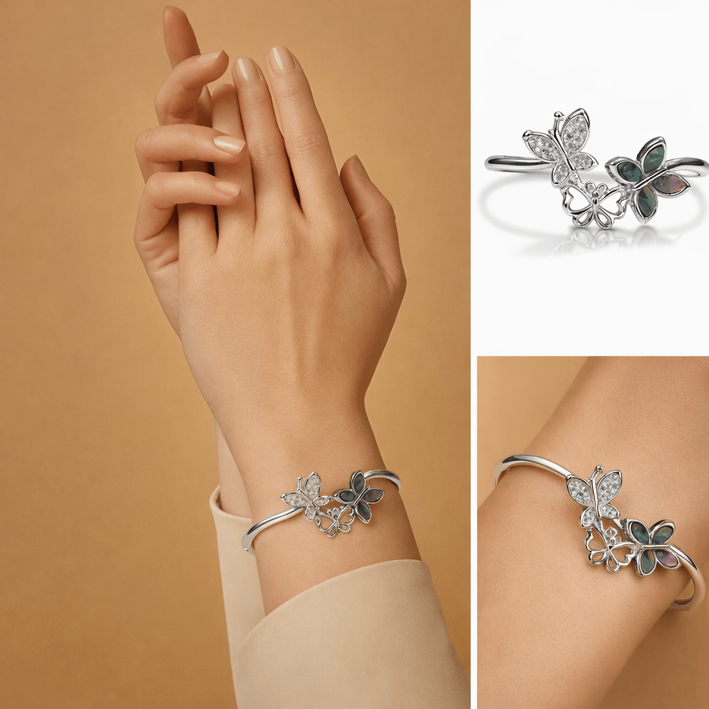 Floral Charm Sterling Cuff Bracelet for Women - Silvorn India