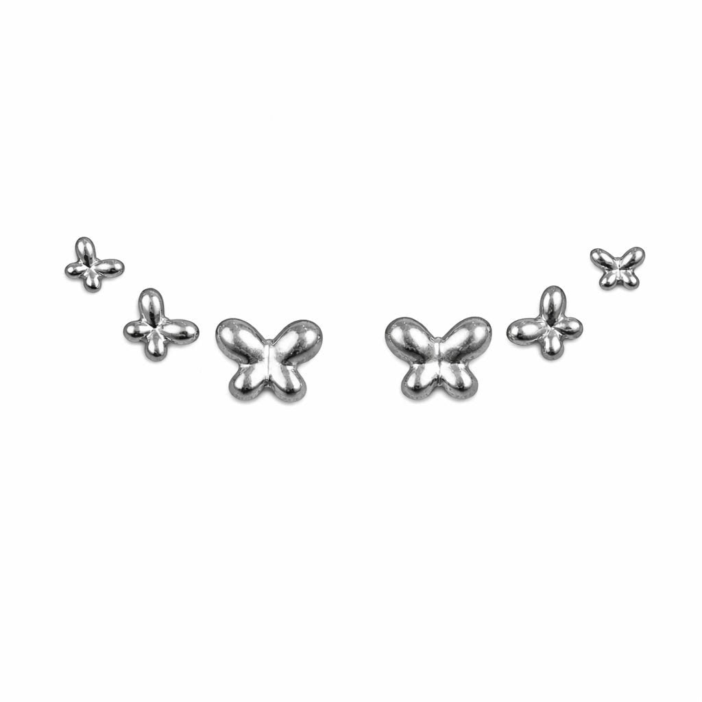Flutter Trio Butterfly Studs - Silvorn India