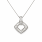 Geometric Baguette Open Diamond Pendant - Silvorn India
