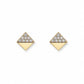 Geometric Crystal Pyramid Studs - Silvorn India