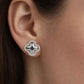 Geometric Mosaic Quatrefoil Earrings