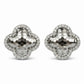 Geometric Mosaic Quatrefoil Earrings