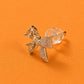 Gold Crystal Bow Studs | 925 Sterling Silver - Silvorn India