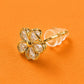 Gold Crystal Flower Studs | 925 Sterling Silver - Silvorn India