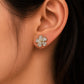 Gold Crystal Flower Studs | 925 Sterling Silver - Silvorn India