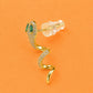 Gold Crystal Snake Drop Earrings - Silvorn India