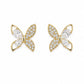Golden Butterfly Zirconia Stud Earrings - Silvorn India