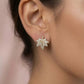 Golden Maple Leaf Crystal Studs - Silvorn India