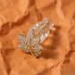 Golden Maple Leaf Crystal Studs - Silvorn India