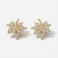 Golden Maple Leaf Crystal Studs - Silvorn India