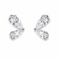 Half Butterfly Crystal Studs | 925 Sterling Silver - Silvorn India
