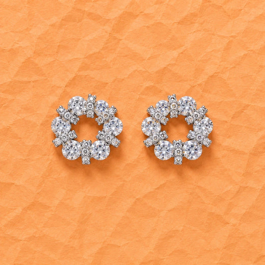 Halo Circle Bar Studs - Silvorn India