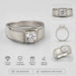 Halo Ring – Round Cut Stone with Pavé Detailing - Silvorn India
