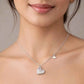 Heart Glow Charm Necklace - 925 Silver Jewelery