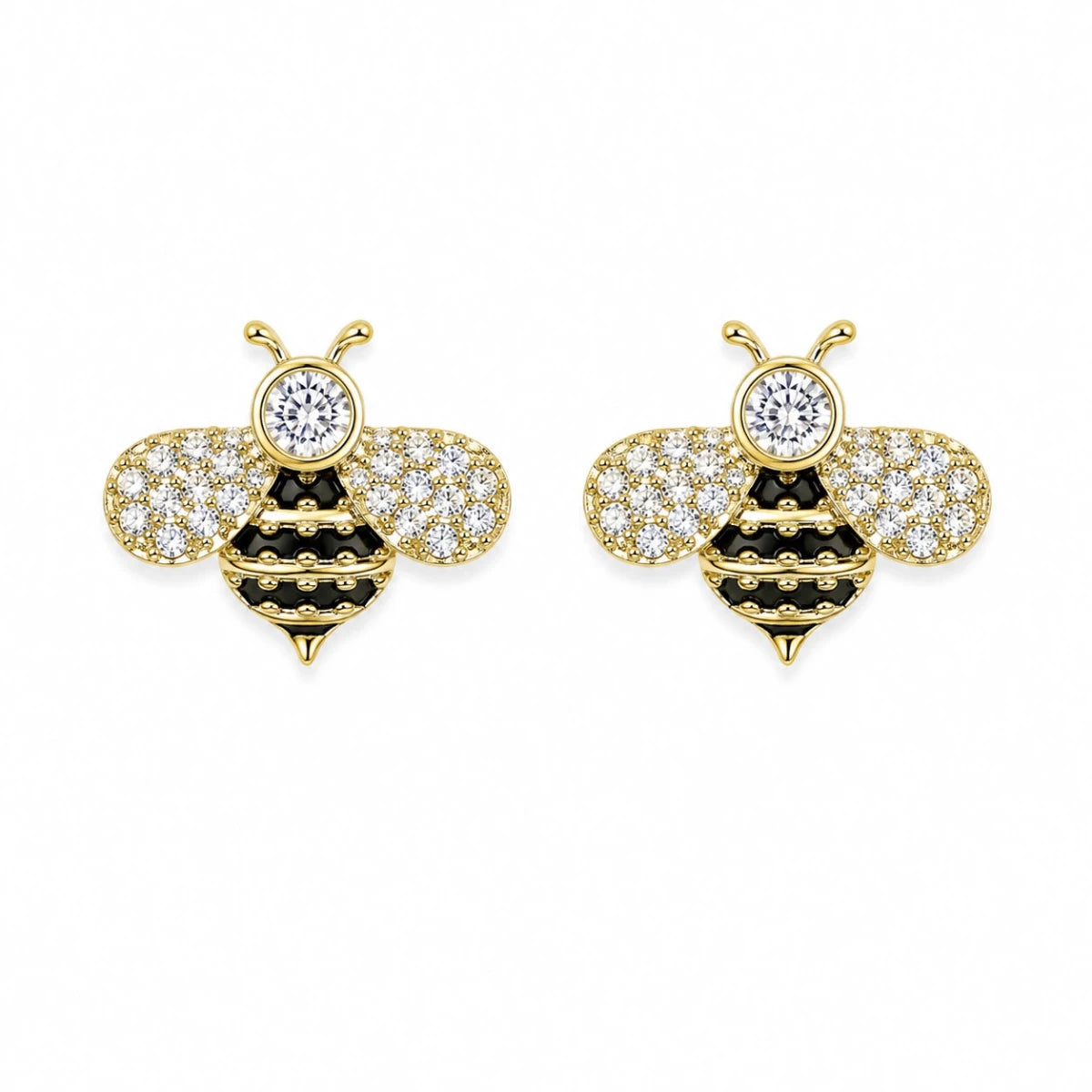 Honey Bee Zirconia Studs - Silvorn India