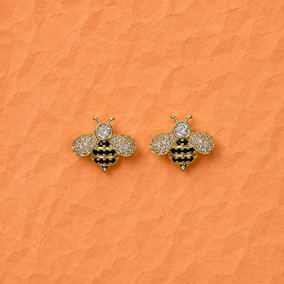 Honey Bee Zirconia Studs - Silvorn India