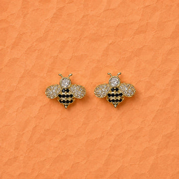 Honey Bee Zirconia Studs - Silvorn India