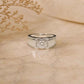 Imperial Crown Men's Silver - Tone Radiant Stone Statement Ring - Silvorn India