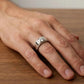 Imperial Crown Men's Silver - Tone Radiant Stone Statement Ring - Silvorn India