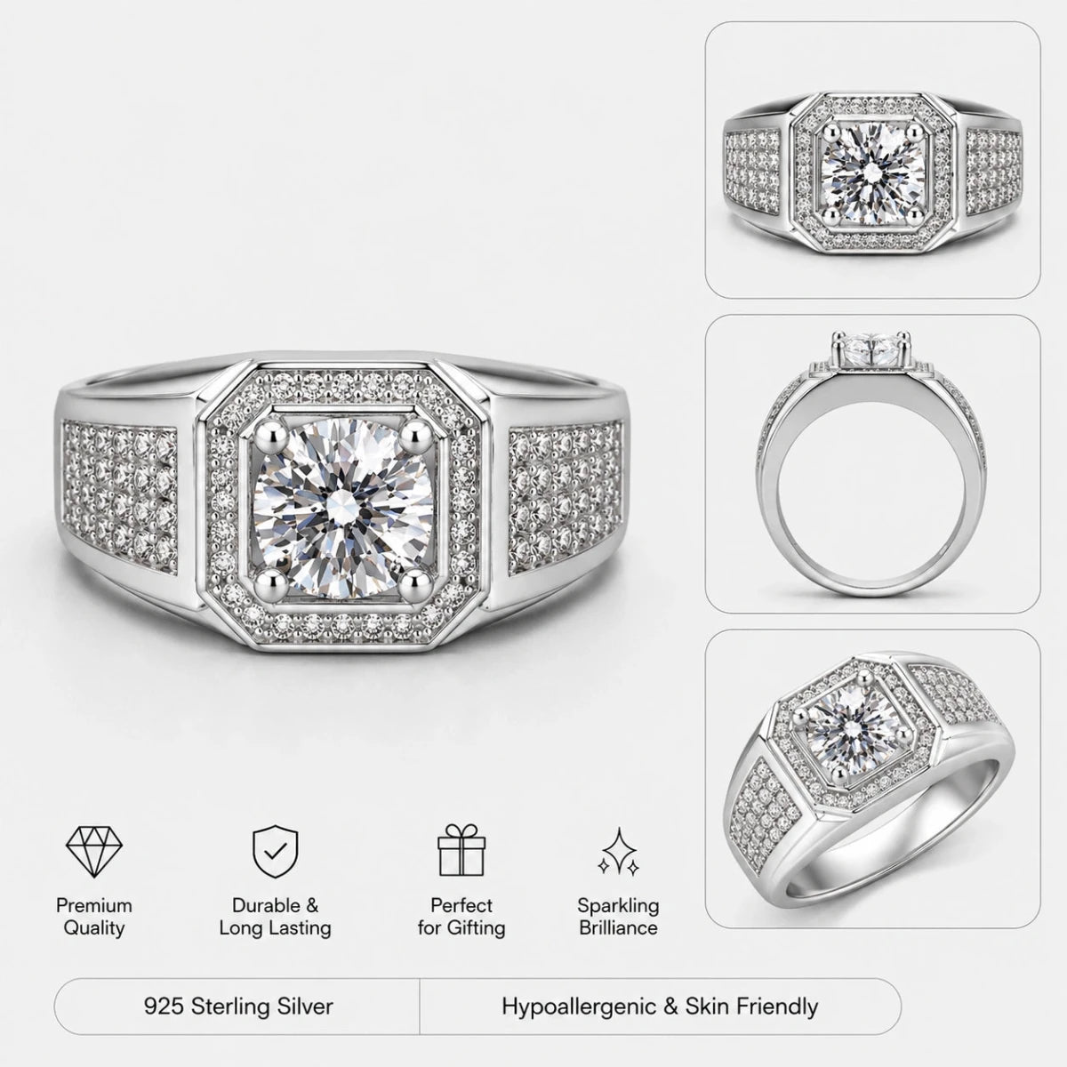 Imperial Radiance Sterling Ring - Silvorn India