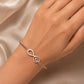 Infinite Heart Rose Gold Plated Sterling Silver Bracelet - Silvorn India