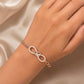 Infinity Glow Rose Gold Plated Sterling Silver Bracelet - Silvorn India