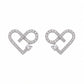 Infinity Heart Crystal Studs - Silvorn India