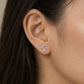 Infinity Heart Crystal Studs - Silvorn India