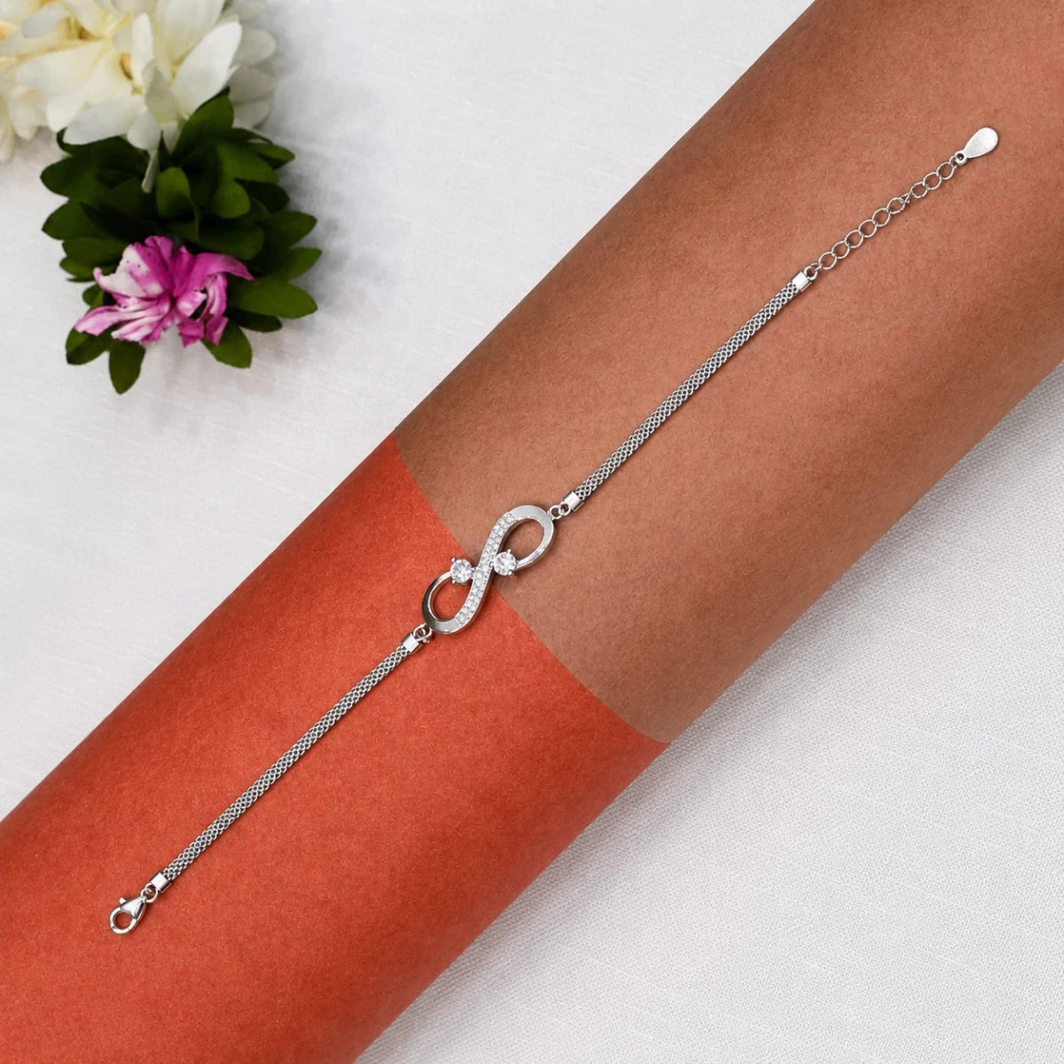Infinity Spark Sterling Silver Bracelet - Silvorn India