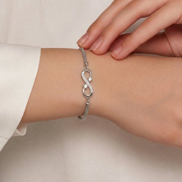 Infinity Spark Sterling Silver Bracelet - Silvorn India