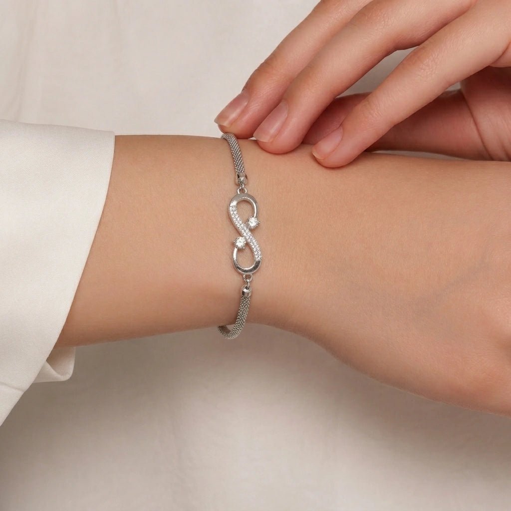 Infinity Spark Sterling Silver Bracelet - Silvorn India