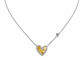 Luminous Two - Tone Pave Heart Necklace - Silvorn India