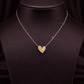 Luminous Two - Tone Pave Heart Necklace - Silvorn India