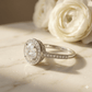 Luna Halo Sparkle Ring - Silvorn India