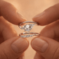 Luna Twist Dual Ring – Elegant Wrap with Radiant Center Stone - Silvorn India