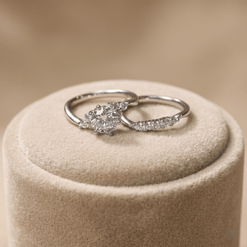 Luna Twist Dual Ring – Elegant Wrap with Radiant Center Stone - Silvorn India