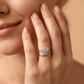 Luna Twist Dual Ring – Elegant Wrap with Radiant Center Stone - Silvorn India