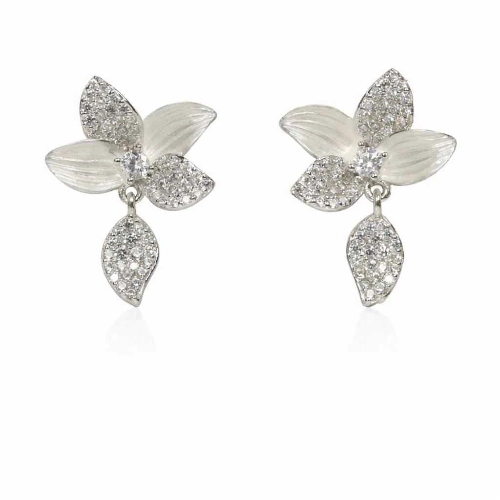 Lustre Petal Drop Earrings in Elegance