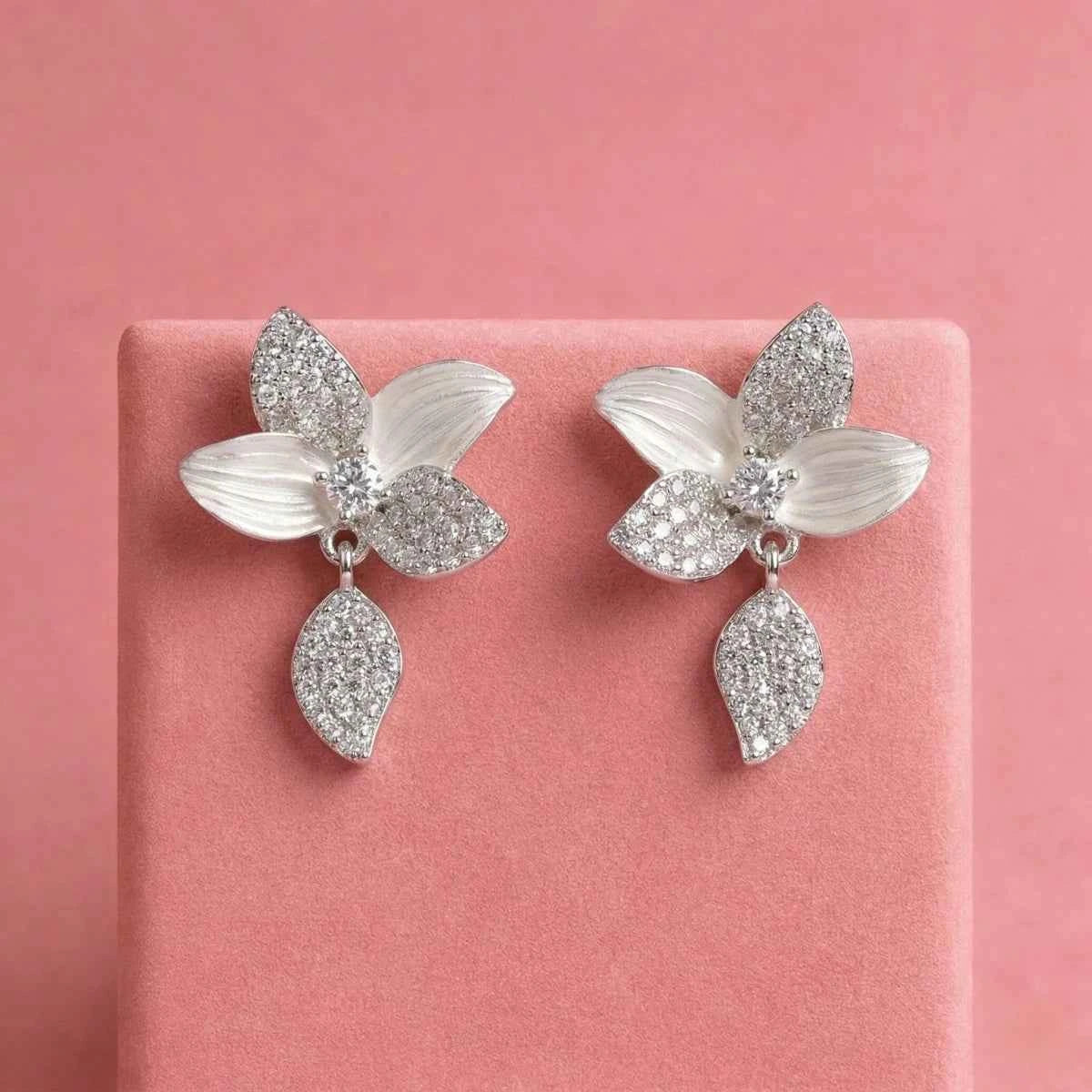 Lustre Petal Drop Earrings in Elegance