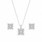 Luxury Asscher - Cut Crystal Pendant Set for Women - Silvorn India