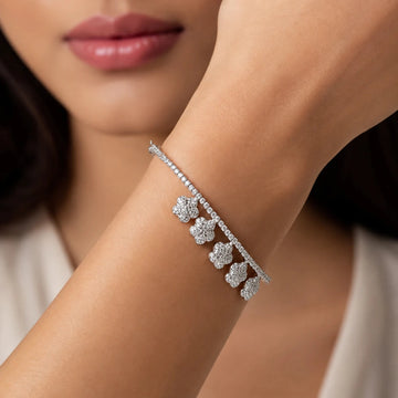 Luxury Quatrefoil Charm Tennis Bracelet for Women - Silvorn India
