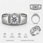Majestic Halo Sterling Silver Ring - Silvorn India