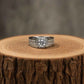 Matte Finish Halo Ring with Round - Cut Stone - Silvorn India