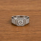 Men’s 925 Sterling Silver Octagon Halo Statement Ring - Silvorn India