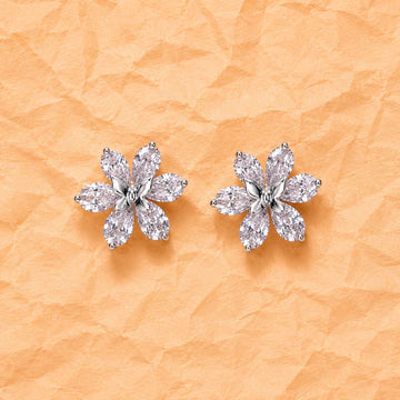 Mini Butterfly Flower Studs - Silvorn India