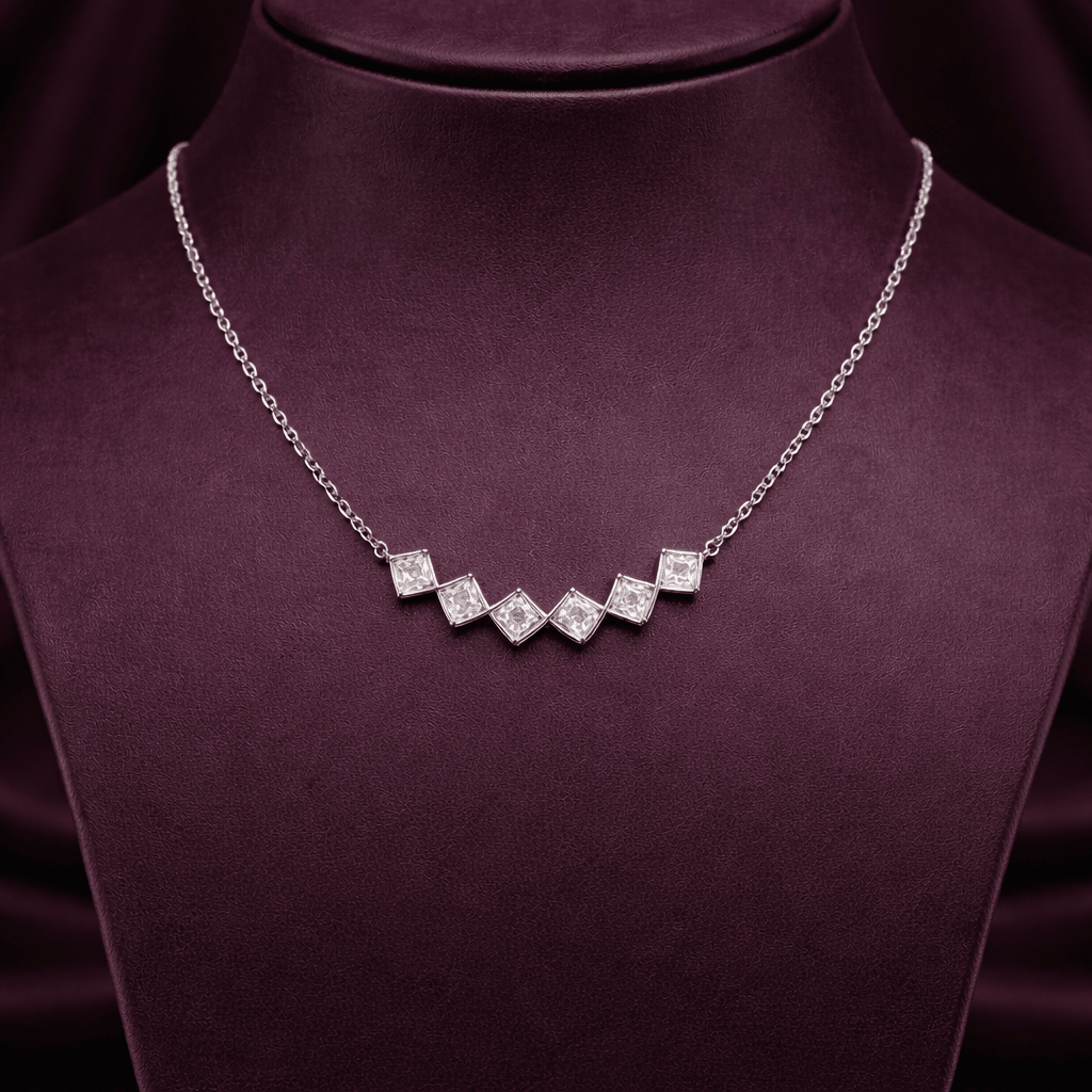 Minimal Geometric Necklace - Silvorn India