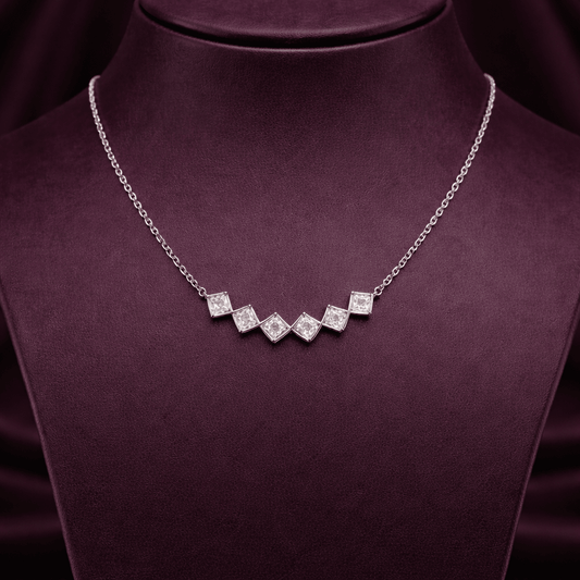 Minimal Geometric Necklace - 925 Silver Jewelery