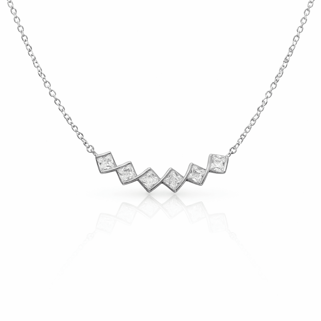 Minimal Geometric Necklace - Silvorn India